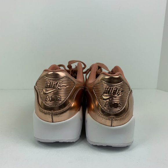 Nike Air Max 90 SP CQ6639-600 Liquid Metallic Rose Gold Bullet White QS OG Retro - Picture 4 of 11